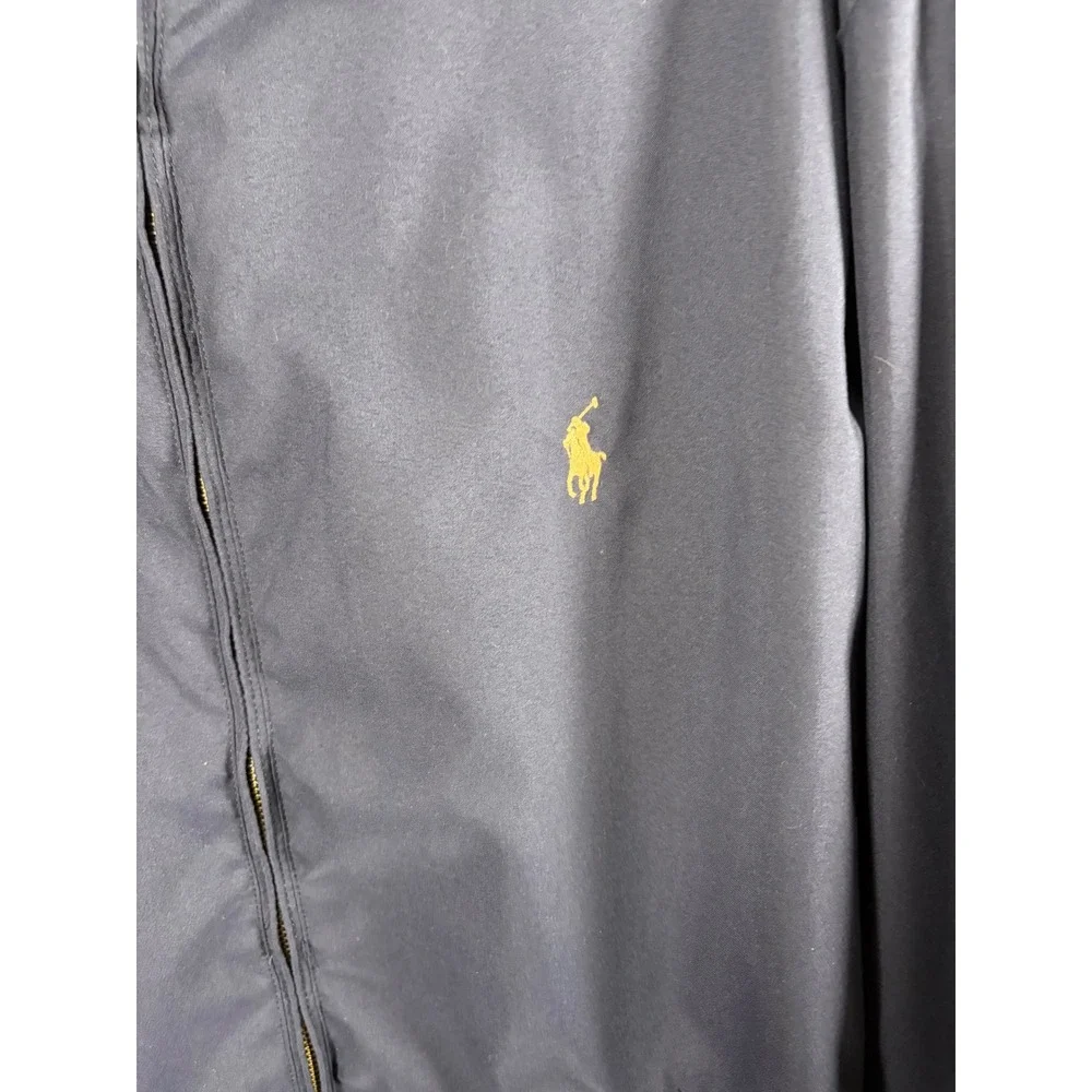 Vintage Y2K 90s Polo Ralph Lauren Navy Blue Bi-Swing Harrington Jacket XLT Tall